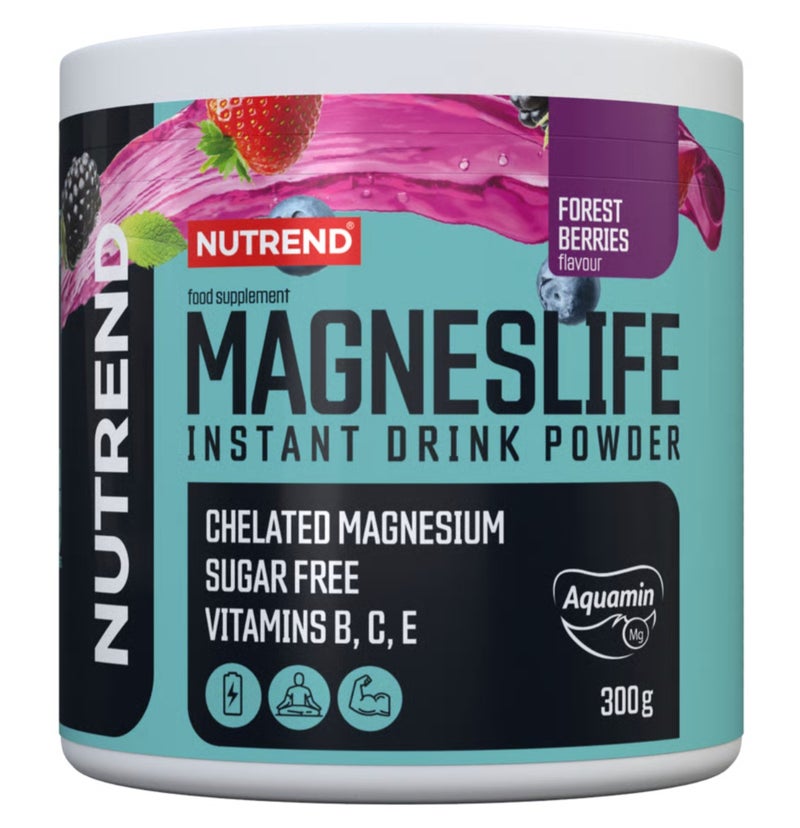 نوتريند مسحوق مشروب ماغنيسلايف الفوري بنكهة توت الغابة 300 غرام | مغنيسيوم مخلّب | خالي من السكر - Image 1